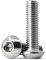 (10 pezzi) M6 x 90mm Vite a testa bombata con esagono incassato in acciaio inox 304,filettatura completa