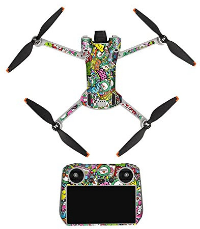 Zubehör für Drohnen for DJI Mini 3 Pro PVC Aufkleber Haut Kratzfest wasserdicht for DJI RC Fernbedienungsaufkleberzubehör austauschbar (Color : Sticker R11)