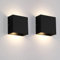 FUPE LED wandleuchte innen,Wandleuchte innen 2 Stücke,Modern up and down leuchten 12W Warm,3000K Innen Wandleuchte 1200LM für Wohnzimmer,Schlafzimmer,Flur (schwarz)