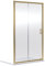 nuie SQSL12BB Rene Modern Bathroom 1850mm 6mm Toughened Safety Glass Shower Enclosure Single Sliding Door, 1200mm, Brushed Brass