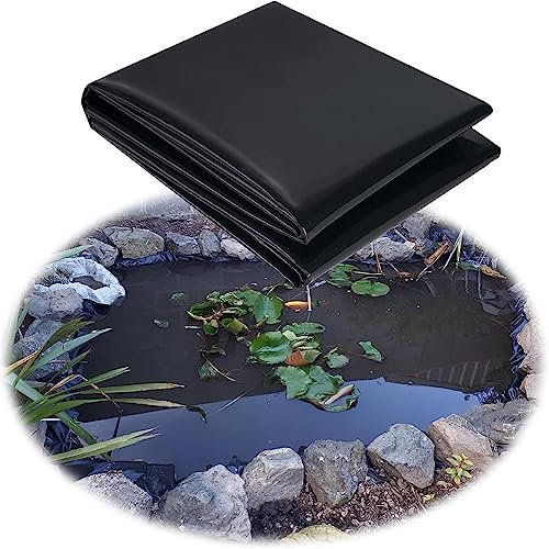 SEVSO HDPE wasserdichte Membran-Teichfolie, 6 x 3 m, 5 x 6 m, schwarz, Fischpool-Folie für Gartenteiche, Wasserfall, Bäche, Springbrunnen, Teichunterlage, Gartenpoolabdeckung, Bäche Wasser, 9 x 9 m
