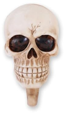 apughize Crochet tête de mort 1/2 pièces en résine - Excellent stockage de câbles de données et stockage de clés - Design unique - Collection de serviettes - Décorations de crâne pour jardin