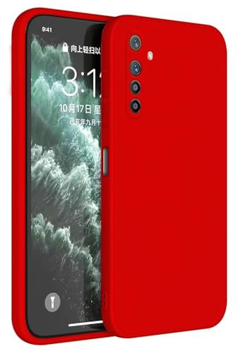Topme Funda para Realme XT/Realme X2 (6.4 Inches) Carcasa Caja Case Estuche, Funda Protectora de Piel de Silicona TPU - Rojo Chino