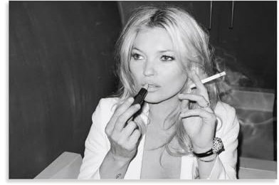 WSDYFFS Kate Moss Poster, sexy Schwarz-Weiß-Porträtposter, Leinwandposter, Wandkunst, Dekordruck, Bild, Gemälde für Wohnzimmer, Schlafzimmer, Dekoration, ungerahmt, 20 x 30 cm