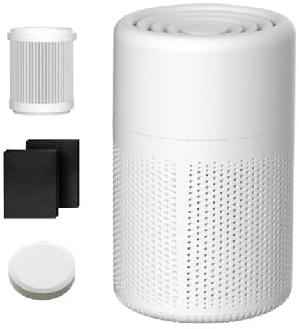Air Purifiers for Home Bedroom H13 HEPA Filter Ultra Quiet Desktop Portable Air Purifier with Aromatherapy Diffuser No Ozone Air Cleaner for Pet Dander, Pollen, Odor, Smoke, Allergies, Dust (White)