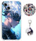 Staremeplz Hülle für iPhone 13 Satoru Gojo/Itadori Yuji Anime Spiel Handyhülle [Mit Schlüsselbund und 50pcs Aufkleber] Cartoons Transparent Silikon Case Hülle für iPhone 13