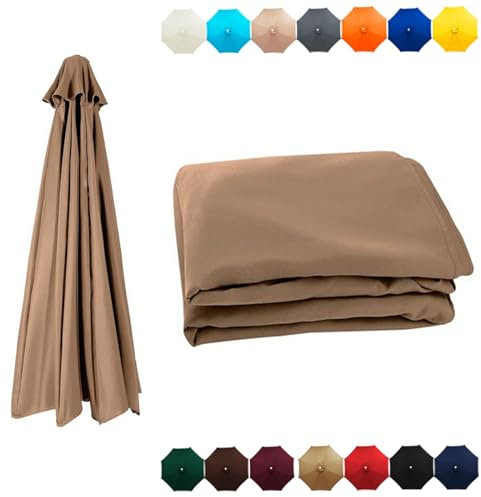 Toldo De Recambio para Sombrilla Jardín, 6/8 Varillas Reemplazo Toldo, Cubierta De Sombrilla De Tela De Repuesto, para Jardín, Patio, Piscina, Terrazas, Sombrilla En Voladizo