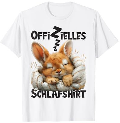 Offizielles Schlafshirt Hase Kaninchen Ostern Osterhase Tier T-Shirt