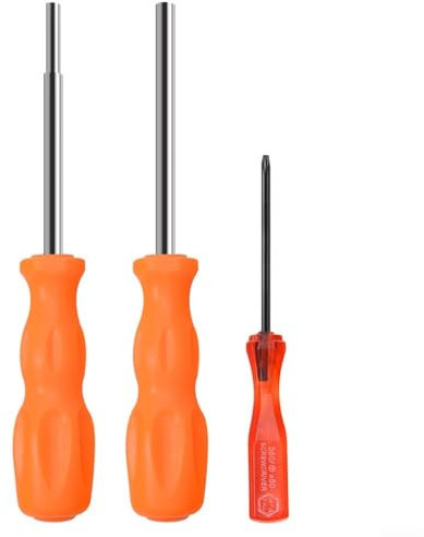 HEIBTENY Douille de tournevis 4,5 mm + 3,8 mm pour outils de réparation de tournevis de déchiqueteuse pour NES, pour SNE, pour N64, pour GameBoy (orange)