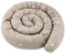Totsy Baby Seitenschläferkissen Bettschlange Body Pillow 400 cm Baumwolle - Kopfkissen lang Bettrolle Schlafkissen Nackenrolle Kissen Oeko-Tex Beige mit Weiß Sternen
