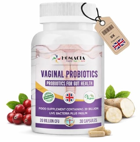 Vaginal Probiotics for Women - 20 Billion Bio-Balance & Vaginal Gut Bacteria Support - Cystitis Treatment for Women - UTI Treatment for Women - Vitaflora for Women - UK Made