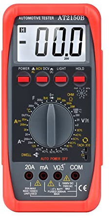 Multimetro digitale intelligente 1999 conteggi LCD Retroilluminazione Tester per auto elettriche Voltmetro Amperometro Misurazione della temperatura Angolo di sosta multifunzione RPM AC DC Tensione