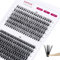 FADVAN 3D Extension de Cils Individuels 280Pcs Courbure D Cils Faux Cils en Grappe Bouquet Professionnel Naturel Cluster DIY Cils(30D+40D-0.07D, Mix 9-16mm)