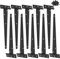 MEIDIV 10 Pack 12 Inch T Hinge, 300mm Shed Door Hinges, Garden Gate Hinges, T Strap Tee Hinge Black Outdoor for Wooden Shed Gates Barn Windows Wooden Fences