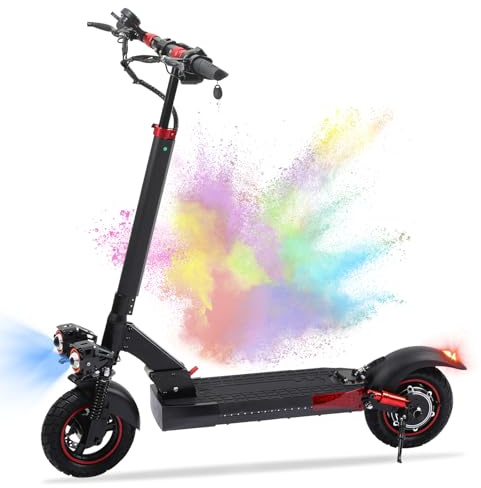 10” Patinete Eléctrico Adultos Batería 48V15Ah Motor Potente 800W Autonomía 45-50Km Velocidad Doble Frenado Sistema Patinete Electrico Plegable de Aluminio Capacidad Carga 150kg