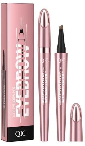 Magic Liquid Eyebrow Pencil - New 4 Tip Microblade Eyebrow Pen | Natural Long-Lasting Hair-Like Defined Contouring Brows (# 06)