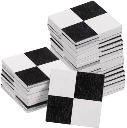 CoCud DIY House Flooring, 1.18 Square, Wood Miniature Floorboard (Black/White) - (Applications: for DIY House Decoration), 27-Pieces