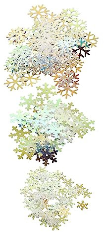 CAXUSD 3 Weihnachtsschneeflocken Schneeflocken Zum Basteln Konfetti Streuen Glitzerndes Schneeflockenkonfetti Schneeflocken-ausstecher Winterkonfetti Weihnachtsdekore Transparent Plastik