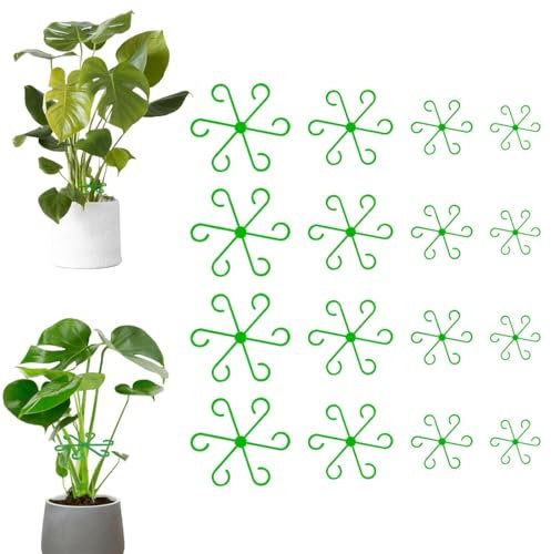 JEYORZY 16 Pcs Attache Plante Grimpante Accroche Supports de Tige de Plantes grimpantes Clips de Support pour Plantes Attache Plante Grimpante Intérieur Clips de Fixation Crochets de Fixation Clips