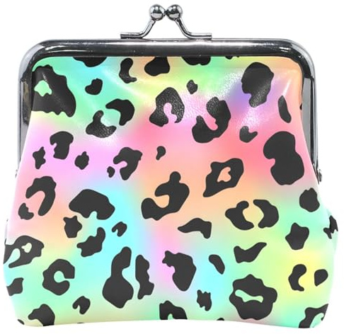 Portefeuille en cuir rose fluo tendance pour femme, jolie boucle baiser, fente pour cartes, tendance rose fluo, classique, rose fluo tendance, classique, Rose fluo tendance, Classique