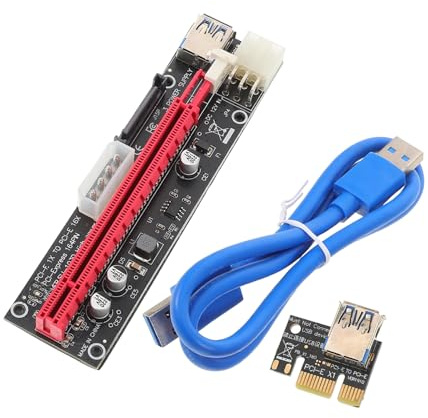 BAZEITFLOW Pcie Riser Kabel Verlängerung USB Pcie zu 6 für Externe Grafikkarten Desktop Soundkarten Miningpc Erweiterung