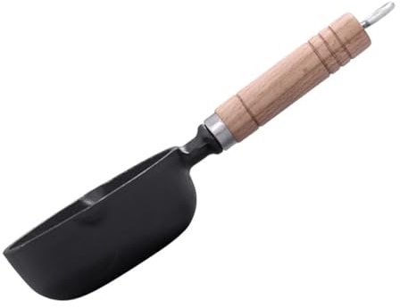 TOYANDONA Olla de Hierro Fundido con Vertedor Mini Cacerola para Derretir Mantequilla Mango de Madera Pequeña y Práctica para Cocina Panaderías y Restaurantes Diseño Compacto
