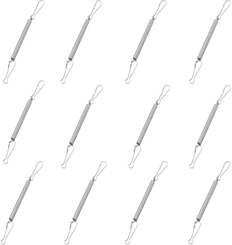 12 Pcs Stainless Steel Springs with Clips, Heavy Duty Replacement Spring Set for Small Animal Water Bottles, Secure Fit for Rabbit, Guinea Pig, Hamster Cage Dispensers