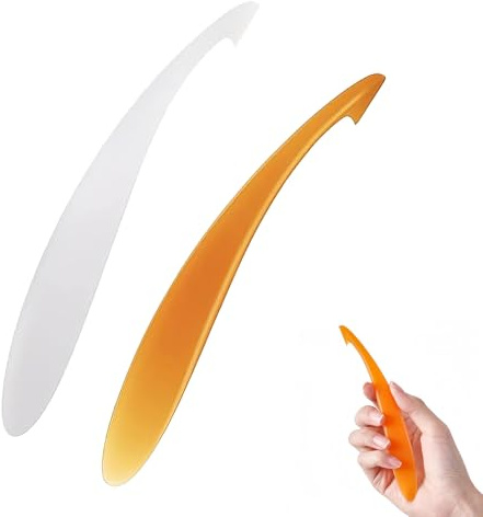 2 Stück Kunststoff Orange Schäler,Orangenschäler,Apfelsinenschäler,Mit Langgriff Werkzeug,Peeler,Orangenöffner,für Mandarinen Und Orangen,Hochwertiges Küchenwerkzeug(Weiß Und Orange)