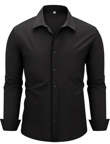 Autsel Chemise Homme Manche Longue Slim Fit Chemise Élégante Casual Chic