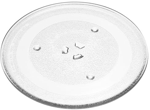 vhbw Mikrowellen-Teller kompatibel mit Samsung MG23F301EAS/EO | MG23F301EASEN Mikrowelle - Drehteller mit Y-Aufnahme, 28,8 cm, Glas, Transparent