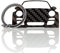 BlackStuff Carbon Karbonfaser Schlüsselanhänger Kompatibel mit 997 Carrera Targa Turbo 911 2012-2014 BS-111