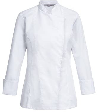 GREIFF Gastro Moda Damen Cuisine Basic Kochjacke Regular Fit Weiß Modell 5405 Größe L
