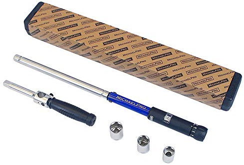 MichaelPro MP001002 Clé dynamométrique 2 en 1 avec clé à ergot 1/2 avec 3 douilles (11/16, 3/4, 13/16/17-19-21 mm) avec micro réglage précis pour pneus automobiles et changement de pneus