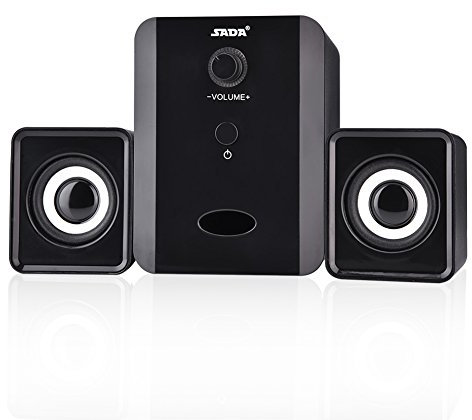 de Sonido, combinación de Altavoz con subwoofer, Sonido de Graves, Sonido estéreo, Mini Caja de Altavoces para PC de Escritorio, computadora portátil, DVD, TV, teléfono móvil(Negro)
