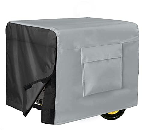 Porch Shield Copertura impermeabile per generatore - Copertura resistente per generatore portatile da 5000 a 10000 Watt (32 L x 24 W x 24 H pollici, nero e grigio)..