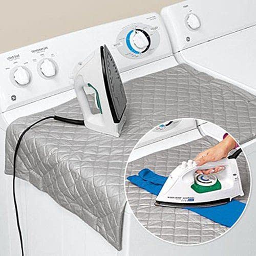 ALBERT AUSTIN Ironing Board Travel Ironing Mat - Soft Quilted Sponge Ironing Board Covers, Magnetic Table Top Titanium Cover To Reflect Heat - Perfect For Travel
