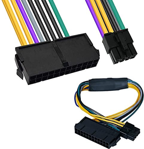 Xiatiaosann 24-pin auf 8-pin ATX Netzteilkabel, Netzteil Adapter für DELL Optiplex Motherboards 3020 7020 9020 30cm 12-Zoll 18AWG
