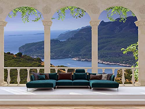 Oedim Fotomural Vinilo Adhesivo Paisaje Vistas Costeras, Vinilo Adhesivo Decorativo para Habitaciones, decoración para Paredes, Vinilo Adhesivo