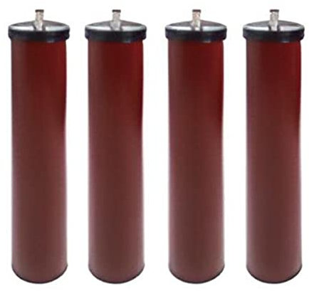 PEGANE Jeu Pieds sommier tapissier Coloris Rouge - Hauteur 25 cm x 5 cm