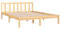 vidaXL Bois de Pin Massif Cadre de Lit Sommier à Lattes Lit Adulte Cadre à Lattes sur Pied Chambre à Coucher Intérieur 120x190 cm UK Petit Double