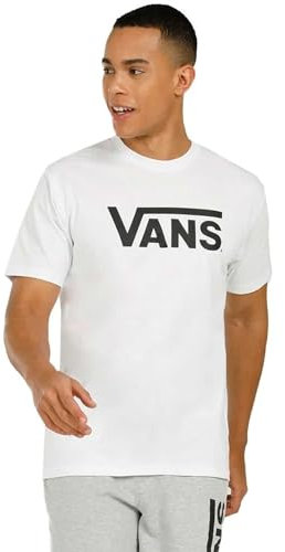 Vans Herren Classic Drop V T-Shirt, Weiß-Schwarz, M