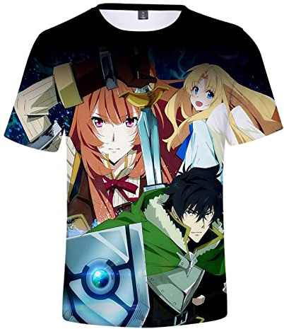 The Rising of The Shield Hero T Shir Men - 3D Graphic Print T Shirt Unisex - Anime Costume Round Neck Short Sleeve Tee Shirt Kawaii Oversize (XXS-4XL)