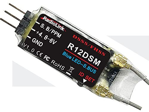 Radiolink R12DSM RC Empfänger 12 Kanäle 2,4 GHz SBUS/PWM große Reichweite für Fernsteuerung AT9/AT9S/AT9S Pro AT10II/AT10