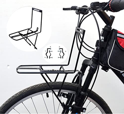 ZNZNANG Porte-bagages Avant de Vélo en Acier - Frein en V à Disque - Panier pour Bagages