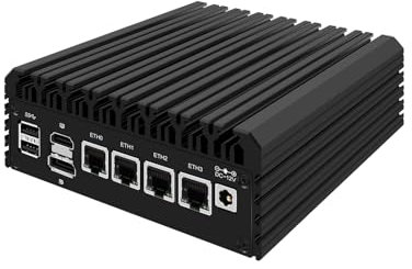 Micro Firewall Appliance, Mini PC, pFsense Plus, OPNsense, VPN, Router PC, 12th Gen Core I3 N305, HUNSN RJ34, GPIO, TF Slot, HDMI, DP, 4 x 2.5GbE I226-V, 8G DDR5 RAM, 128G SSD
