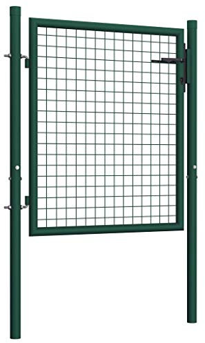 Homgoday Fence Gate, Garden Gate, Single Gate, Garden Gate, Fence Door, Garden Gates for Rod Mat Fence, Yard Gate, Entrance Gate, Single Leaf Garden Door for Yard Door, Entrance, Patio, Steel, 100 x