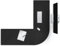Cacoy L-förmiger Schreibtischunterlage, PU-Leder Ecke Computer Tischunterlage, (100+110) x33cm L-Form Gaming Mauspad (Schwarz)