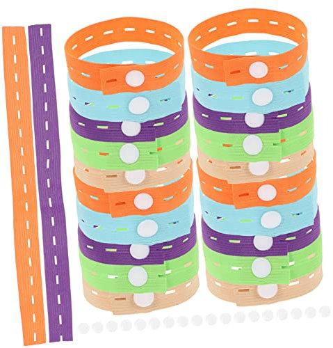 Didiseaon Elastic Clothing Belt Button 50pcs Wrapping Clothes Strap Clothing Fastening Straps Bed Sheet Organizer Bands