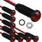 Gebildet Lot de 10voyants LED en plastique 110-220V Taille du trou de montage 6mm (rouge)