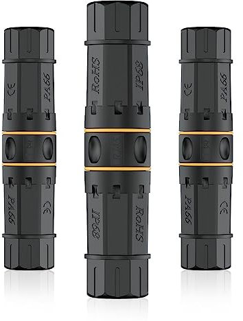 FGB Lot de 3 coupleurs RJ45 étanches Cat7, blindés femelles vers femelles